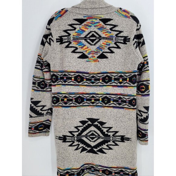Northern Angel Anthropology Aztec Southwestern Boho  Cardigan Sweater Sz L - Picture 7 of 7